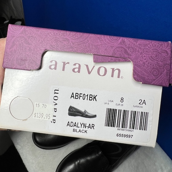 NIB/NWT$140🤩 |•ARAVON•| Adalyn-AR Blak Slip On Comfort Shoes Size 8 AA (Narrow) - Picture 11 of 14